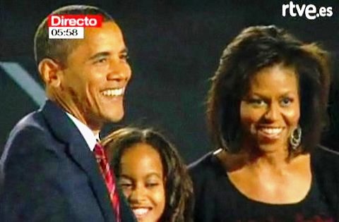 Barack Obama et sa femme Michelle - Capture d'écran RTVE